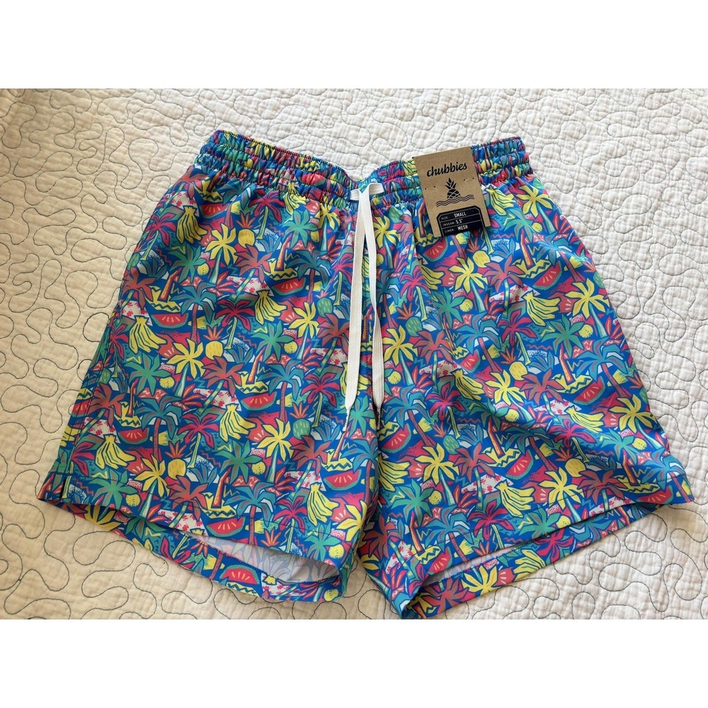 Chubbies Men's Swim Suit Tropical Print Size Small #459